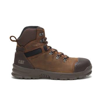 Caterpillar Accomplice X Waterproof Steel Toe Men's Safety Boots Coffee | CAT091-AU