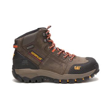 Caterpillar Navigator Mid Waterproof Steel Toe Men's Sneaker Boots Coffee | CAT116-AU