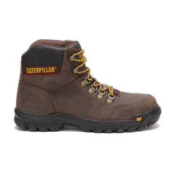 Caterpillar Outline Steel Toe Men's Safety Boots Coffee | CAT050-AU