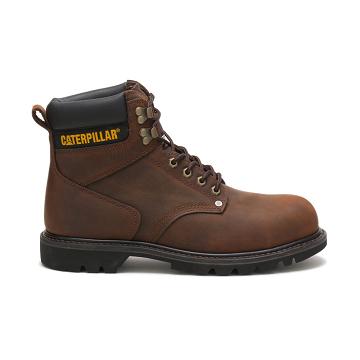 Caterpillar Second Shift Steel Toe Men's Safety Boots Coffee | CAT066-AU