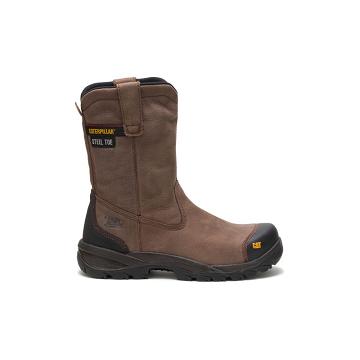Caterpillar Spur Steel Toe Men's Work Boots Brown | CAT096-AU