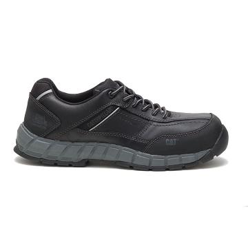 Caterpillar Streamline Leather Composite Toe Men's Work Shoes Black | CAT388-AU