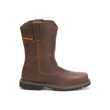 Caterpillar Wellston Steel Toe Men's Work Boots Brown | CAT095-AU